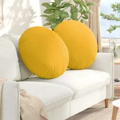 Jastucici za sjedenje 2 pcs Svijetlo žuta O 80 cm