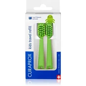 Curaprox Kids Travel refill nadomestne glave za zobno ščetko Green 2 kos