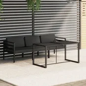 Greatstore 4delni set vrtnega pohištva, blazine, aluminij, antracit