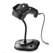 Zebra čitač DS2208, 2D čitač barkodova, KIT, crni, USB-HID + postolje