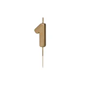 shumee Rojstnodnevna sveča številka 1, zlata, 5,5 cm