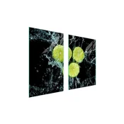 shumee ZAŠČITNA STEKLENA KROŽNIKA ZA KUHINJO 65x52 LIMONA