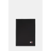 Usnjen etui za kartice Tommy Hilfiger črna barva, AM0AM13967