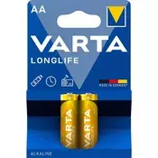 VARTA 4106101412 alkalna baterija za olovke Longlife AA (LR6), 2 komada/blister pakiranje