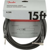 Fender Professional Angled Cable 4.5m Black instrumentalni kabel