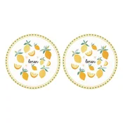 2-piece dessert plate set, porcelain, 20cm, Twist&Match, Yellow - Nu