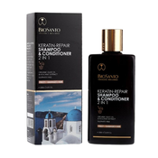 Obnovitveni šampon in balzam s keratinom 2 v 1 Biosanto (200 ml)