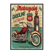 shumee PLAKAT V OKVIRJU 33x43 cm Garage Motor P1855