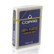 COPAG karte za poker 100% plastika regular index, plave