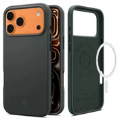 Ovitek Spigen Silicone Fit Mag z magnetom za brezžično polnjenje za iPhone 17 Pro Max - abyss green