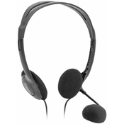 Defender Aura HN-102, slušalice s mikrofonom, kontrola glasnoce, crne, otvorene, 2x 3,5 mm jack