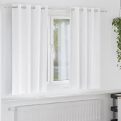 Zavjese za blackout s prstenovima 2 pcs Cista bijela