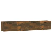 MAISON CHIC Stenska omarica - Zidna omarica 2 kosa dimljeni hrast 100x36,5x35 cm inženske les iu403, (22062983)