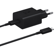 Samsung Hišni hitri polnilec EP-T4510 45W USB-C + kabel USB-C v USB-C črn