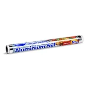 Aluminijasta folija 8,5 µm 28,5 cm x 10 m, individualno zavita [1 kos]