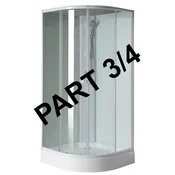 Vrata in fiksni deli AIGO prozorno steklo, tesnila, profili, sestavni deli 3/4 - Aqualine - 24 - 14