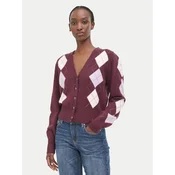 Guess Pletena jopica W6BR47 Z1446 Bordo rdeča Regular Fit