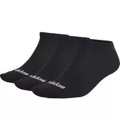 Adidas T LIN LOW 3P, nogavice m.kr fit, črna EBB48