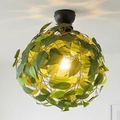 Reality Leuchten Stropna svetilka Leavy, črna/zelena, O 38 cm, E27, 1-svetlobna - Dnevna soba/jedilnica - zelena, črna - Plastika