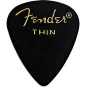 Fender 351 Shape Classic Celluloid Picks Black Thin