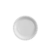 Papirnati plitki krožniki - premer 18 cm, beli, 100 kosov