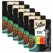 Sheba Select Slices vrečke s piščancem in govedino v soku 6 x 85 g