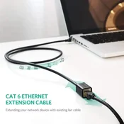Ethernet podaljšek RJ45, Cat. 6, FTP, s kovinskim vtičem 5 m (črna)