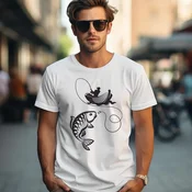 Camiseta Majica sa štampanim printom Cam 429, Muška, Bela