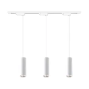 Viseci luster na sajli u šinskom sistemu PIPE 3xGU10/10W/230V, bela