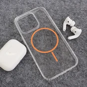 Maska za iPhone 16 Pro narandžasto Mag Case Clear Slim