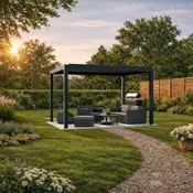 Bioklimatska pergola Ancora — Električni/3 x 4 m/Antracit/Samostoječa