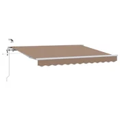 Vidaxl Tkanina za senčnik Taupe 500 x 350 cm Poliester