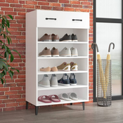 VIDAXL omarica za čevlje -  konstruiran les (60x35x105cm), bela
