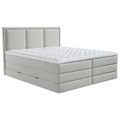 MID.YOU POSTELJA BOXSPRING 160 cm  x 200 cm , tekstil svetlo siva