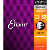 Set strun za akustično kitaro Nanoweb Custom Light Elixir (.010 - .052)
