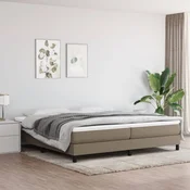shumee vidaXL Posteljni okvir brez vzmetnice, taupe, 200x200 cm, oblazinjen s tkanino