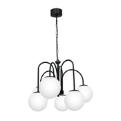 Luster na lancu CAMBRIDGE 6xE14/60W/230V crna