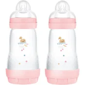MAM Perfect Star Anti-colic Bottle antikolična steklenička 2m+ Pink 2x260 ml