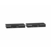 Black Box KVM Extender over Fiber Bundle - 4K30, Single-Head, DisplayPort, USB 2.0 Hub, Serial, Audio, Local Video