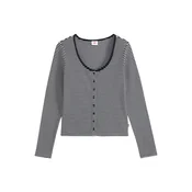LEVIS  Pletena jopa AUSTEN antracit/bela