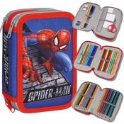 MARVEL COMICS MARVEL Spider Man Trije predali svinčnik Z OPREMO za dečka, ZA ŠOLO - 45 elementov, 3 zadrga