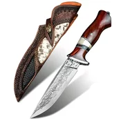 Damaskus lovski nož MASTERPIECE Kazumi - Rjav KP29026