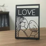 Aberto Design Dekorativna figura Only Love Pod, 2 mm, Crna