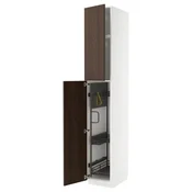 METOD Visoki element-ostava, bela/Sinarp smeda, 40x60x240 cm