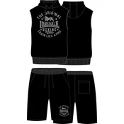 LONSDALE Trenirka za tek Shotley  črna / bela