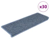 Samolepilne preproge za stopnice sisal 30 kosov 65x21x4cm modre