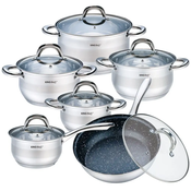 shumee Set jeklenih loncev 12 elementov Kinghoff KH-1098