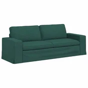 Vidaxl Kavč Temno zelena 222 x 80 x 82 cm blago