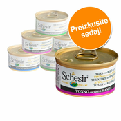 Poskusno pakiranje Schesir 6 x 70 g / 85 g - Mix II - Piščanec & tuna v bujonu, 3 vrste (6 x 70 g)