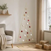 Vidaxl Kovinsko božično drevesce KUOPIO 210 cm Jeklo Zlata